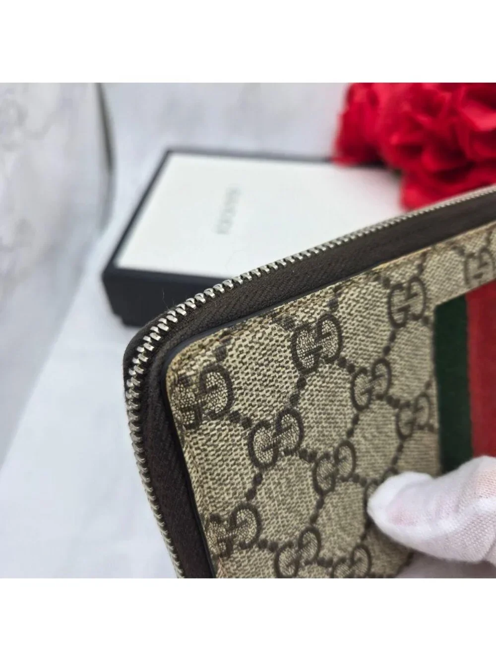 Gucci Wallet Sherry Line GG Supreme